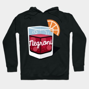 Negroni Retro Square Cocktail Bartender Retro Hoodie